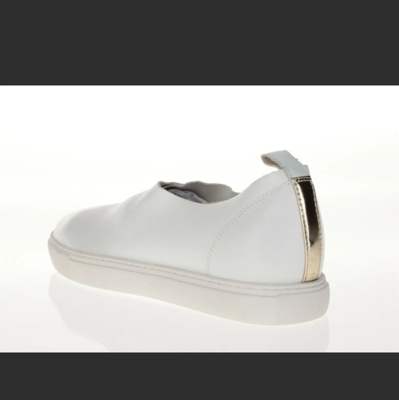 Kenneth Cole Abeo Martina White Leather Sock Sneakers Slip-on Shoes 10 N/Narrow - Picture 5 of 14